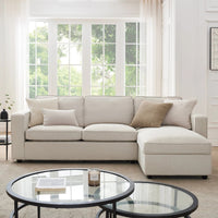 Soho Right Hand Storage Chaise Sofa - Natural