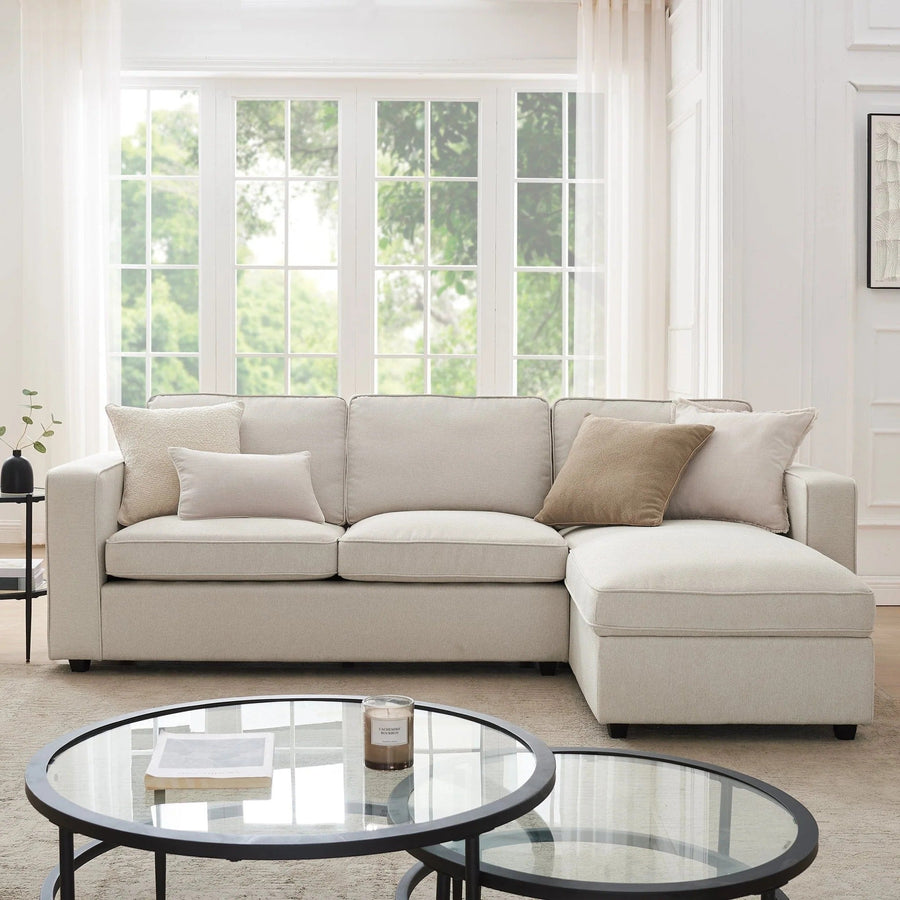 Soho Right Hand Storage Chaise Sofa - Natural