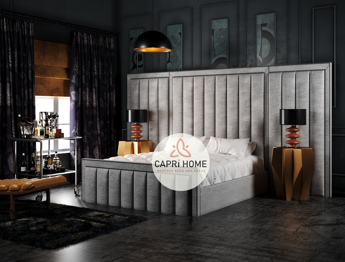 Neo Extended Large Headboard Upholstered Bed Capri Home
