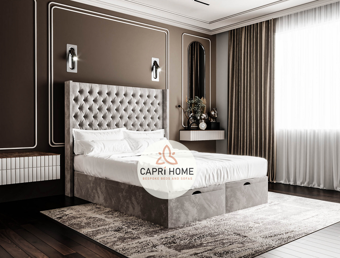 Iris Winged Divan Ottoman Storage Bed