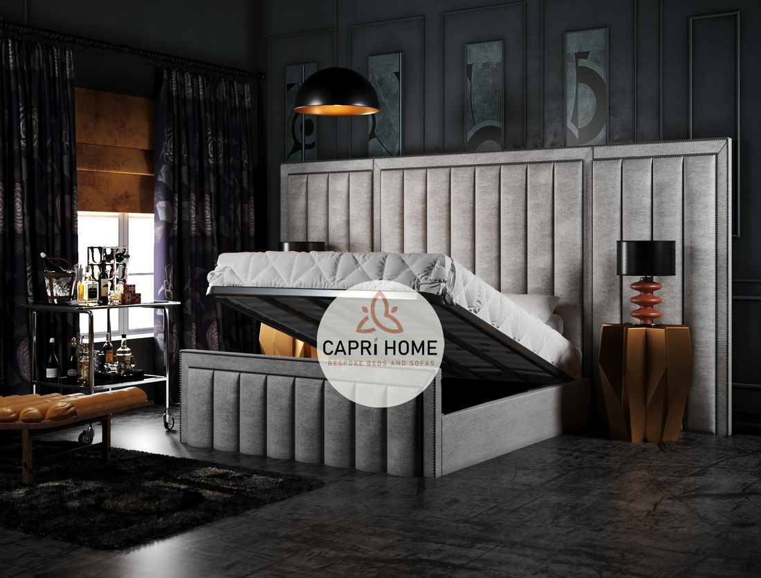 Neo Extended Large Headboard Upholstered Bed Capri Home