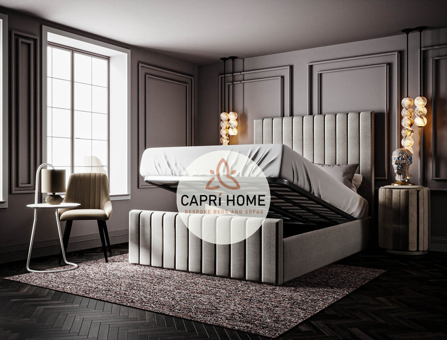 Sealy Striped Line Panel Upholstered Bed, Panel Bed, Stripe Line Bed, New Bed,Beatufil Bed, Panel Bed, Line Bed, Fabric Bed, Upholstered Bed